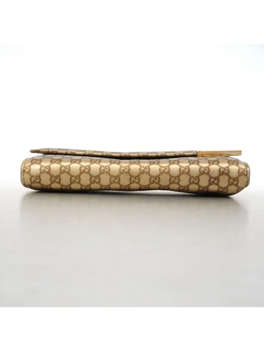 Gucci Wallet Micro Guccissima Leather Brown Gold